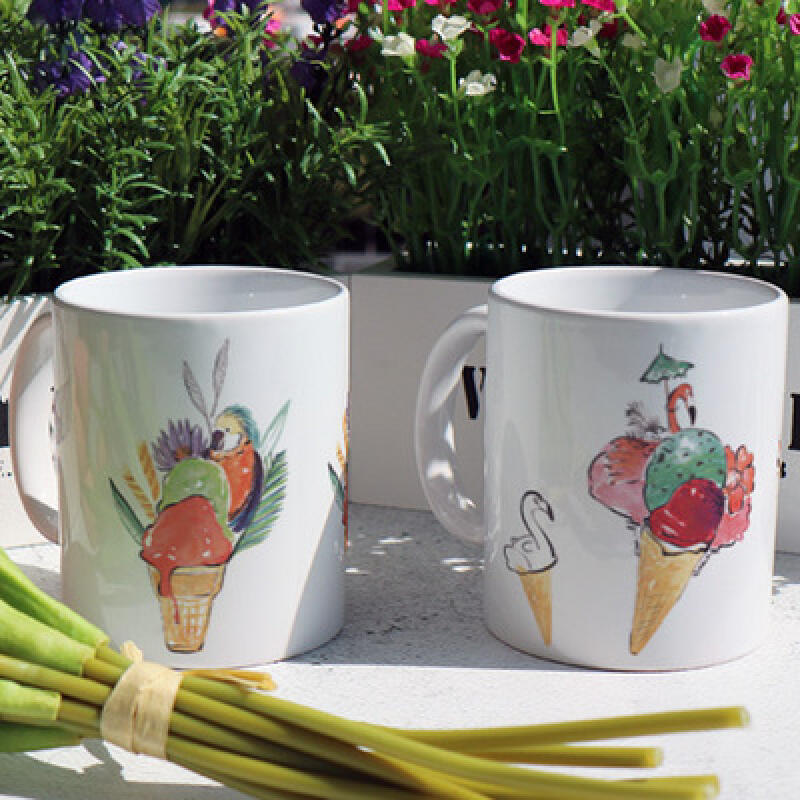 

if061-Design Mug 2p-Ice Cream and Bird