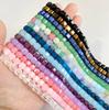 7-8MM Faceted Square Shape Ruby Color Chalcedony Natural Stone Loose Cube Spacer Beads for Jewelry Making Diy Bracelet Accessory