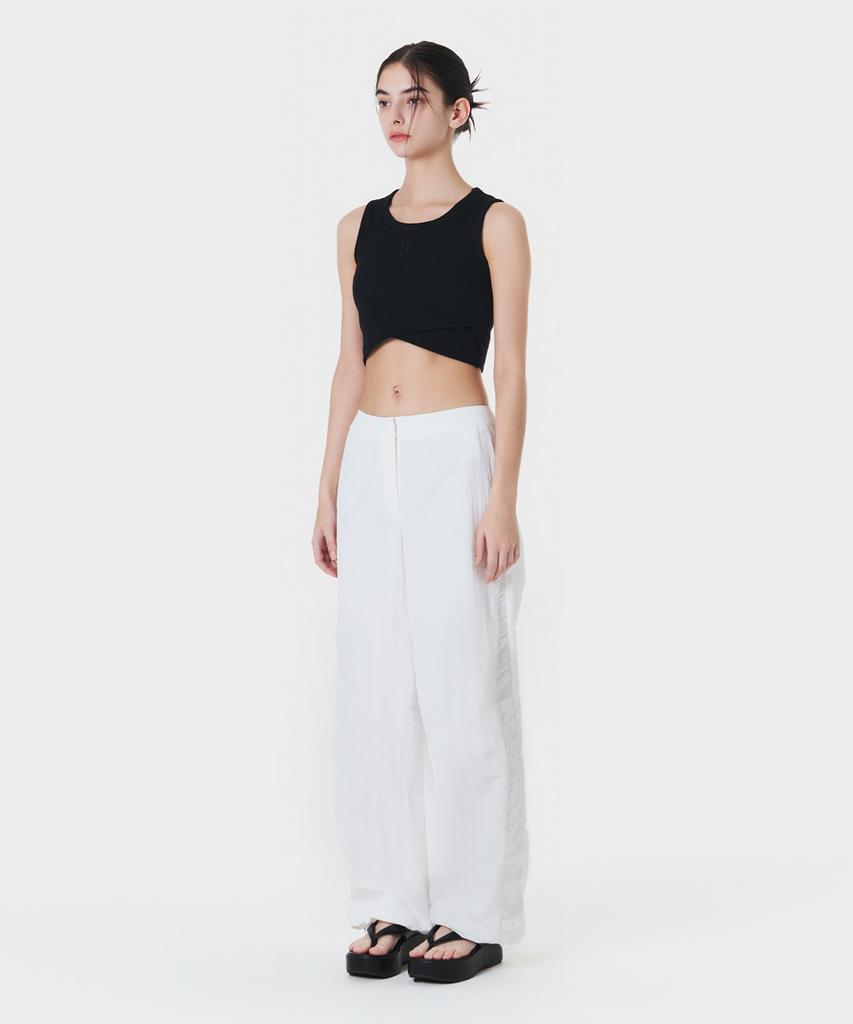 MAKE A TOAST Side Shirred Jogger Pants White Mbcspa005Wh