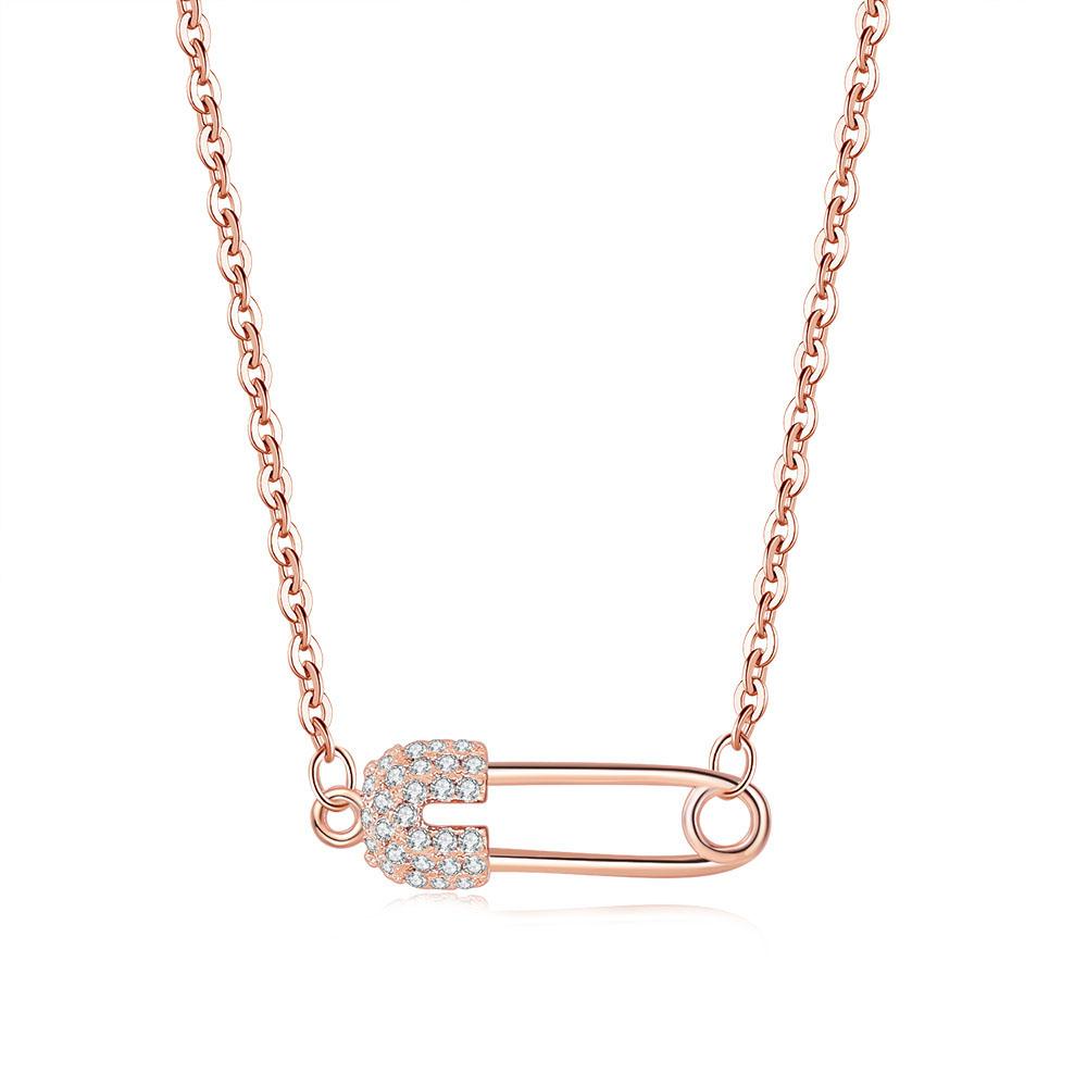 

ZHOUYANG Pendant Necklace For Women Unique Hollow Out Zircon Pin 3 Color Collarbone Chain Gift Fashion Jewelry KBN260