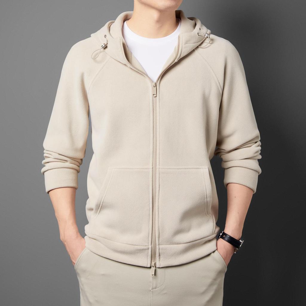 Men's Thick Fleece Hooded Jacket 2025 - Korean Style Winter Casual Fashion Hoodie