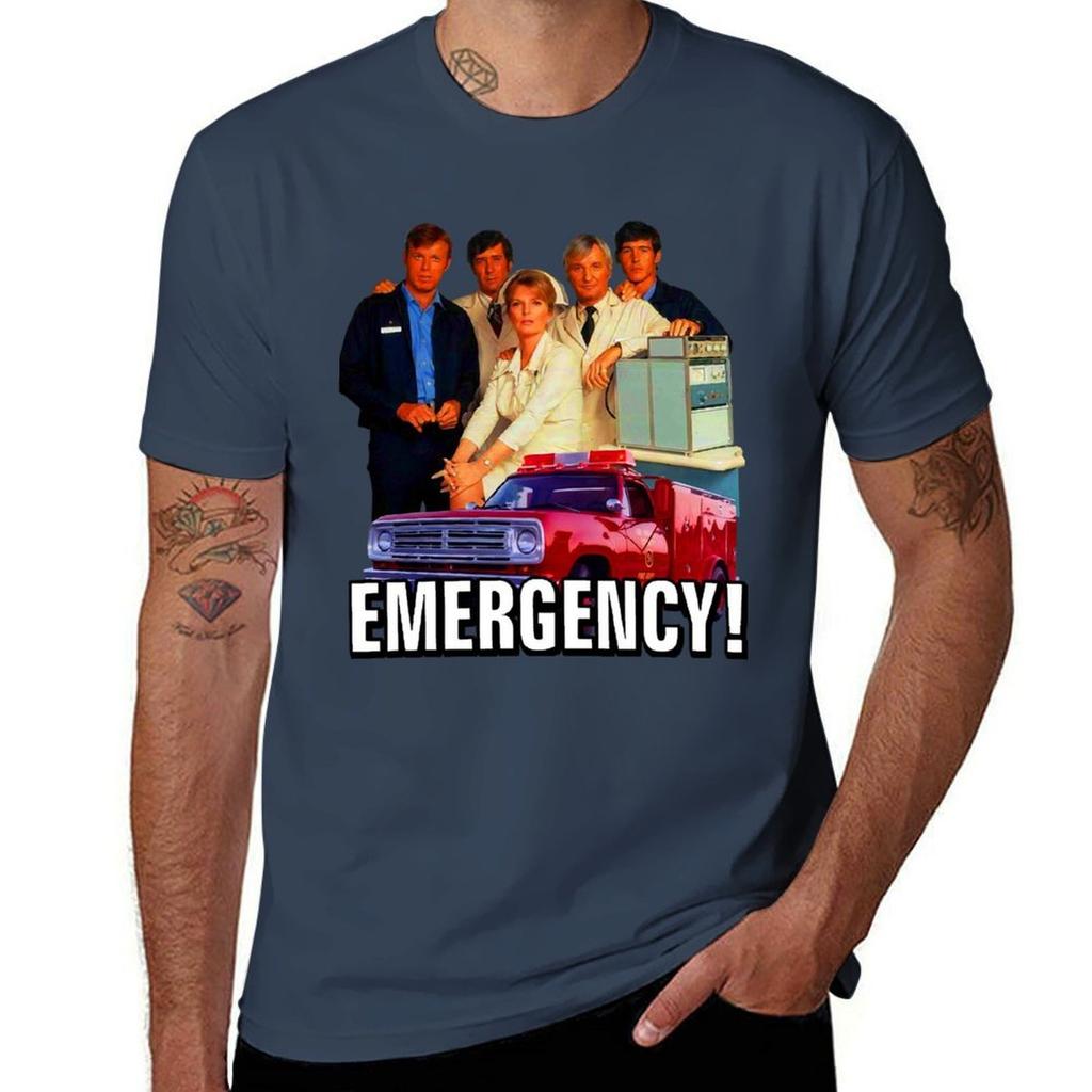 Retro Vintage 70s EMERGENCY Cast Tribute Classic TShirt Industrial Work Tee Shirt