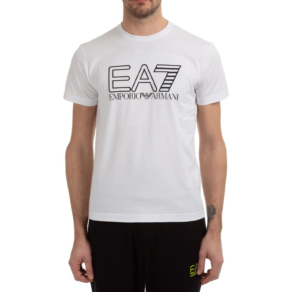 Emporio Armani EA7 SS21 Short Sleeved T Shirts Men's White 3KPT11-PJ02Z-1100