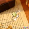 Popular S925 Whole Body Sterling Silver Natural Amethyst Citrine Topaz Colored Treasure Ring Women
