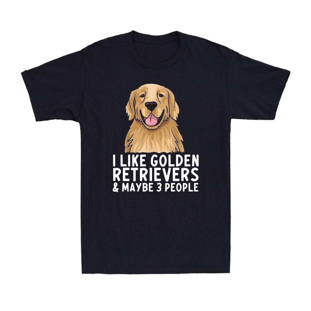 Golden Retriever Shirt Funny Dog Lover Golden Dog Novelty Men s Cotton T-Shirt Unisex T-Shirt XL