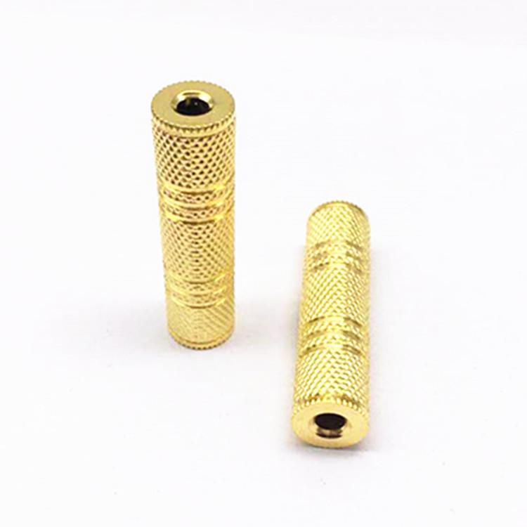 Gold Plated 3.5mm Female To Female Audio Adapter - Straight-through Metal Connector