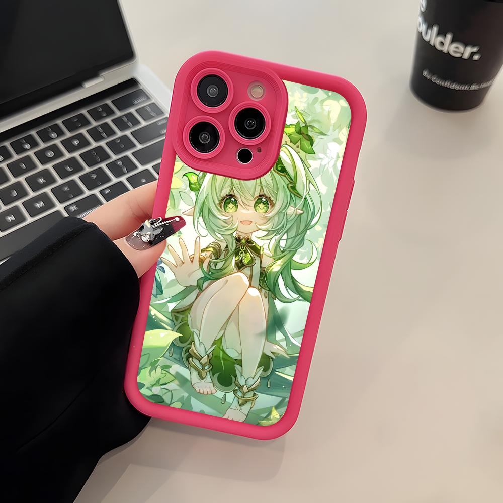 Spiel GI Nahida Dicke TPU Handyhülle für iPhone 17 16 15 14 13 12 11 Air Pro Max Plus Bunte Hülle