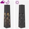 Solar LED Path Light 2 Pcs Black Cold Rolled Steel