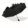 1pc Floral Yin Yang Symbol Folding Umbrella With Excellent UV Protection, 8 Ribs Casual Durable Lightweight Portable Travelling Umbrella For