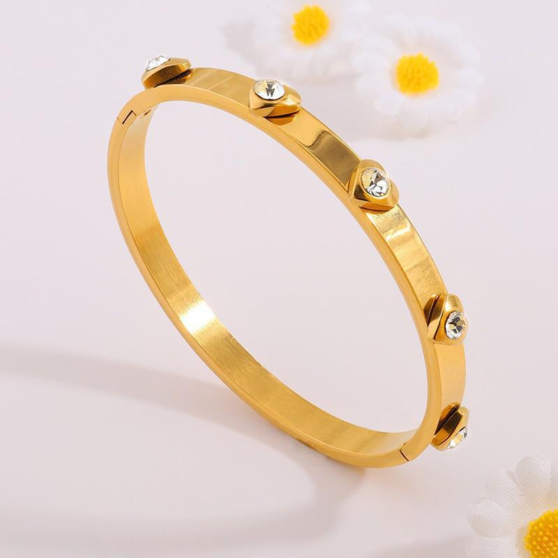 Starry Sky Silver Titanium Steel Bracelet for Women - High-End, Versatile, Full Diamond, Non-Fading Fashion Accessory