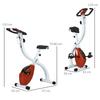 Foldable Magnetic Exercise Bike with 8 Resistance Levels and Adjustable Seat, in Steel, 97x43x110 cm, Red