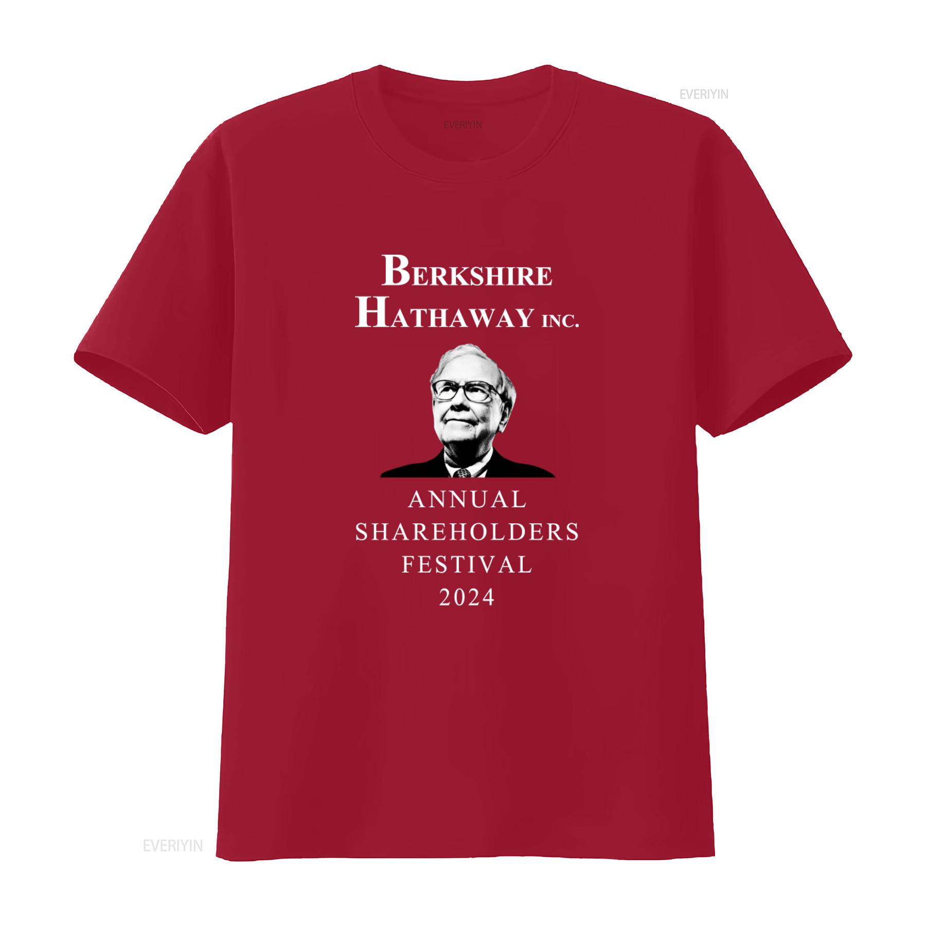 Berkshire Hathaway Annual Shareholders Festival 2024 T Shirt Warren Buffett Fan Investment Brk Apparel vintage Washed fashion S