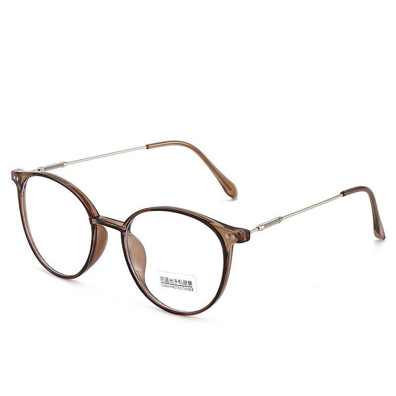 2PCS Photochromic Anti Radiation Glasses Metal Frame Computer Glasses Anti Blue Light Eyeglasses for Woman/Man