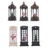 Christmas Decoration Hexagonal Wind Lantern Interior Water-filled Small Oil Lamp LED Light-emitting Christmas Wind Lantern Ornament Christmas Gift