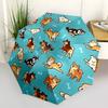 1pc Dogs Bones Fashionable Automatic Opening/Closing Folding Umbrella with 8 Bones, Windproof Portable, Daily Use147