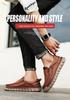 Men's Genuine Leather Hand-Stitched Non-Slip Driving Shoes