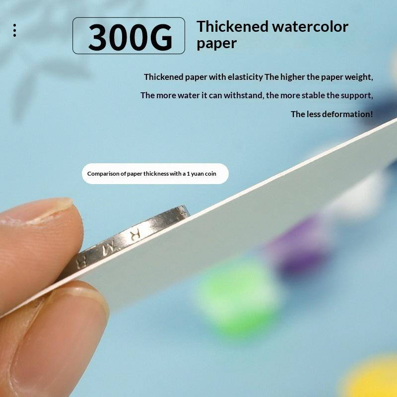 50PCS Dual-Use Thick Watercolor Paper Premium Art Sketch Painting Paper for Travel Art Journaling Creative Craft Work