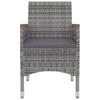 Vidaxl 5-Cz. Garden Furniture Set With Cushions, PE Rattan And Glass
