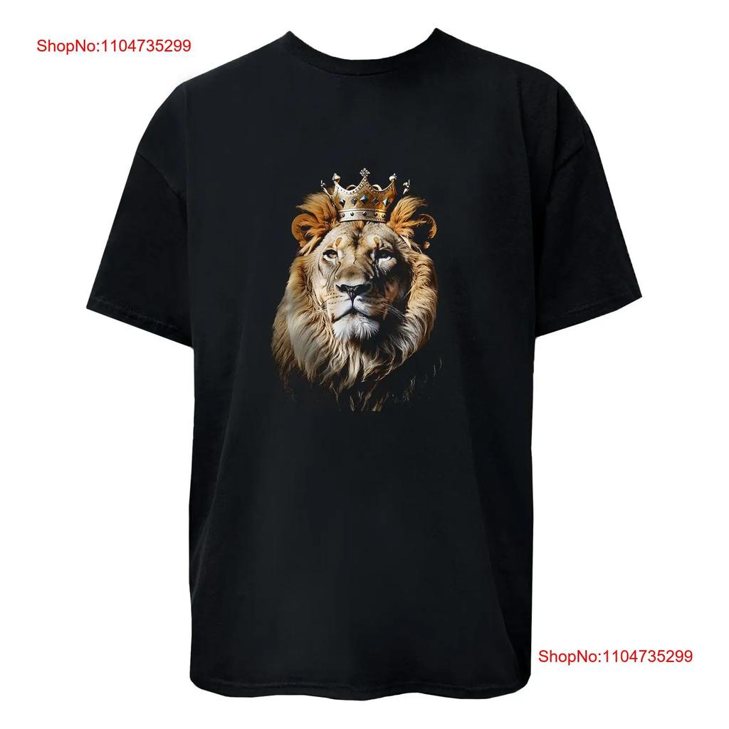 Lion With Crown T Shirt Sweat Vintage Homme Designer Clothes Versatile Unisex Graphic Breathable Fashion Comfortable