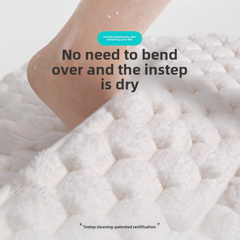Memory Foam Badematte, die Fußrücken abwischen kann, dreidimensionale hügelige verschlüsselte und verdickte Badezimmermatte, weicher Rückprall