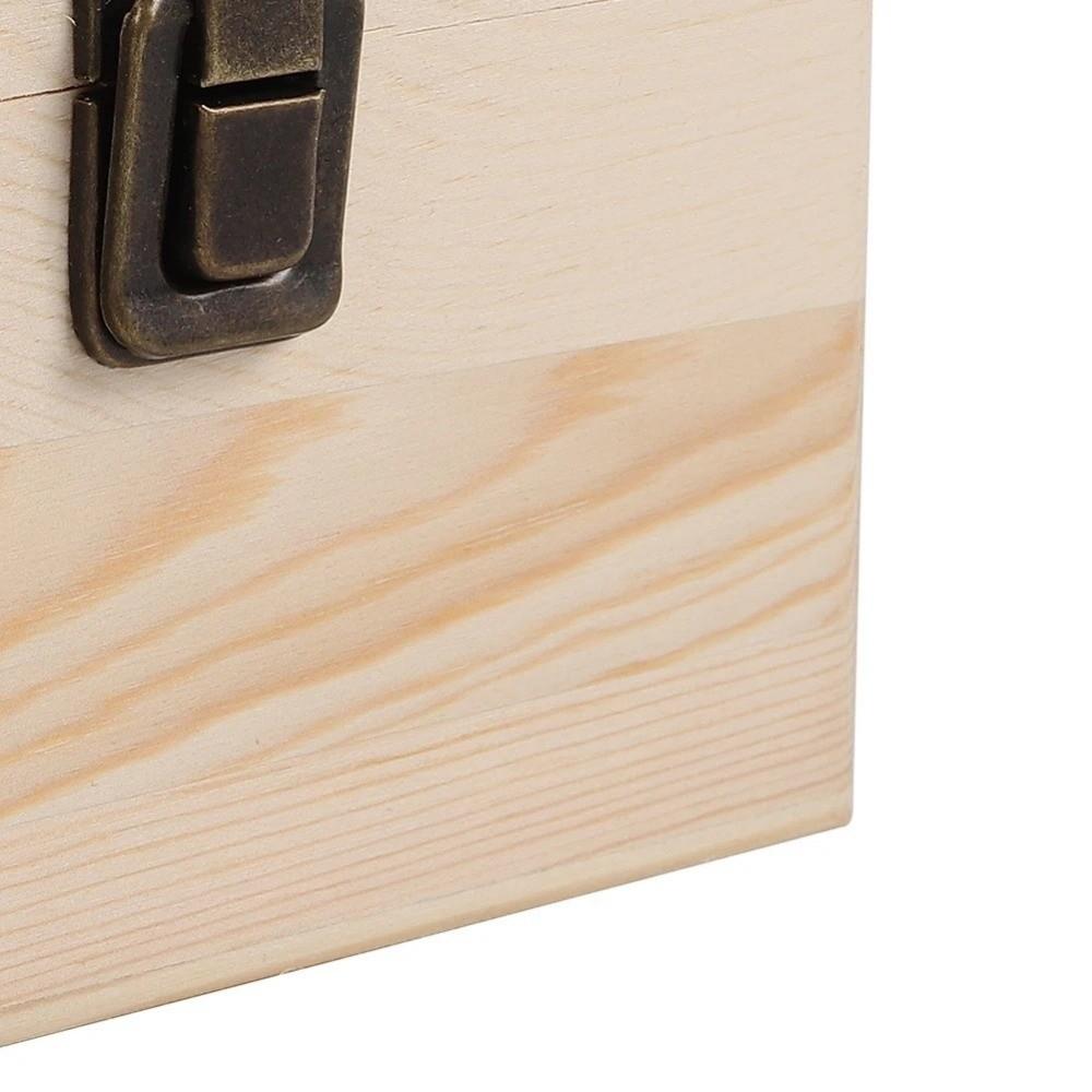 Creative Rectangular Storage Box Wooden Clamshell Jewelry Gift Box Dried Flower Box Desktop Organizer