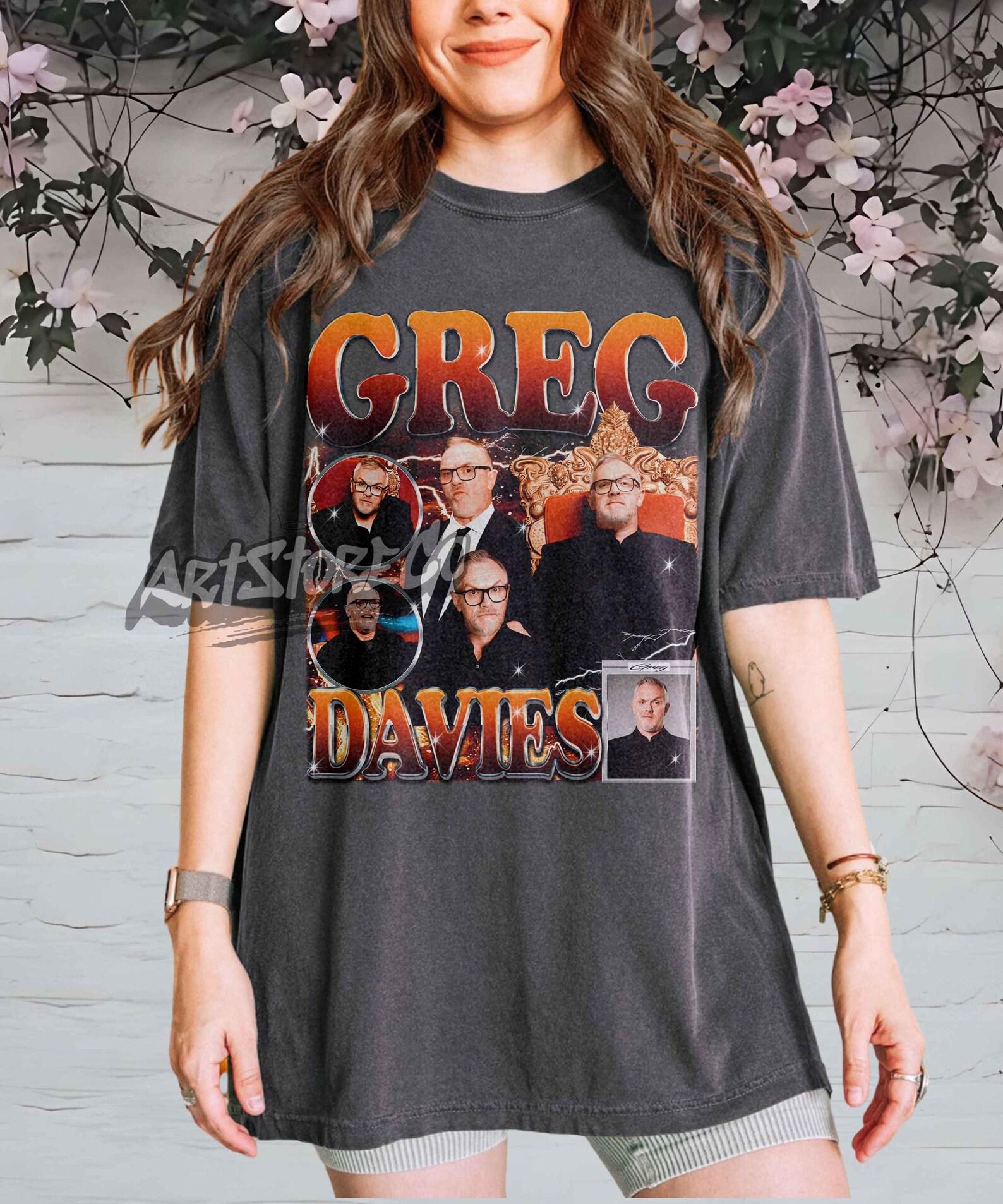 Greg Davies Retro Portrait T-Shirt, Vintage Comedian Graphic Tee M