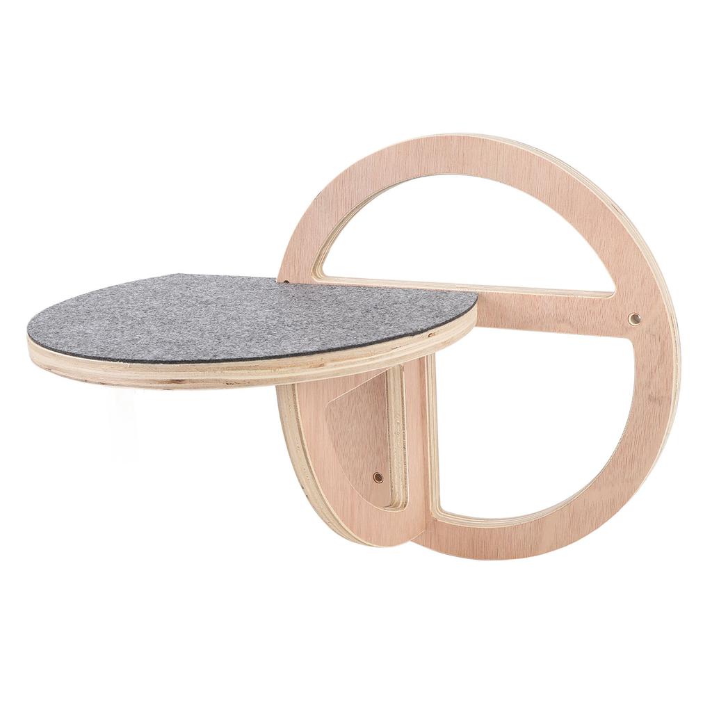 Cat Wall Shelf Wooden Round Increase Cat Exercise Wearproof Easy to Clean Cat Wall Perch for Cats