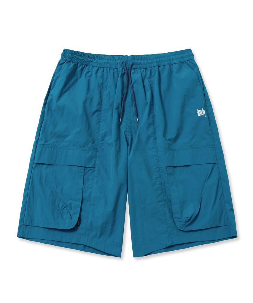 BROWNBREATH Tag Nylon Pocket Shorts - Blue