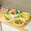 JINGRUIXIANG Plastic Kitchen Drain Basket and Wash Basin Set