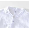 Chinese Retro Style Cotton Linen Tshirt for Men Summer Long Sleeve Top Daily Casual Stand Collar Pullover Men T-shirt 4XL