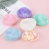 10pcs Plastic Shell Candy Boxes Sparkling Shells Gift Box Baby Shower Snack  Jewels Packaging Mermaid Birthday Party Decoration