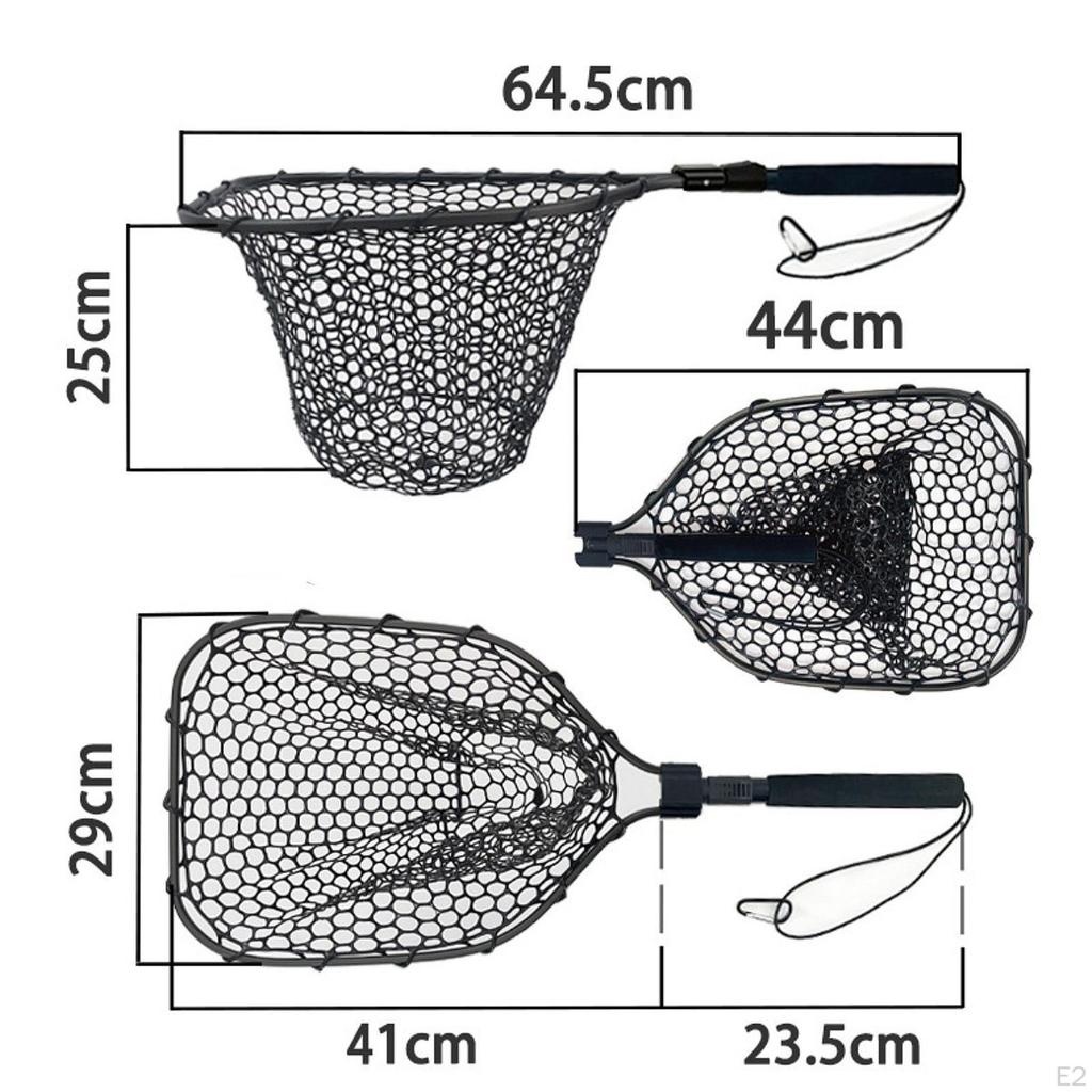  Collapsible Handle Mesh Fish Netting Landing for Pond Tank Beach Kayak