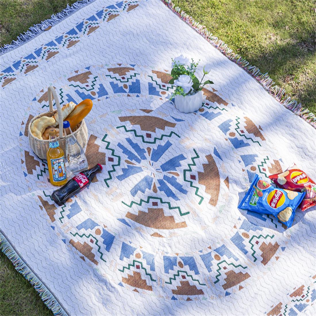 

Богемное утолщенное влагостойкое одеяло для пикника и кемпинга Leather Storage Strap