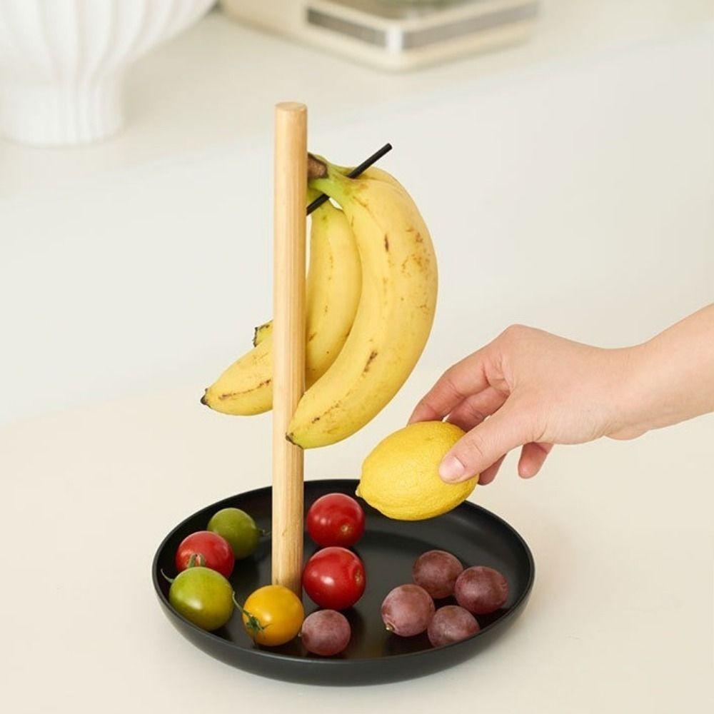 Household Fruit Basket with Hook Plastic Banana Hanging Rack  Keep Bananas Fresh