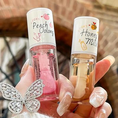 1Pcs Crystal Jelly Moisturizing Lip Oil Hydrating Lip Gloss Set Plumping Lip Oil Balm Long Lasting Glow Oil Lip Care Tools