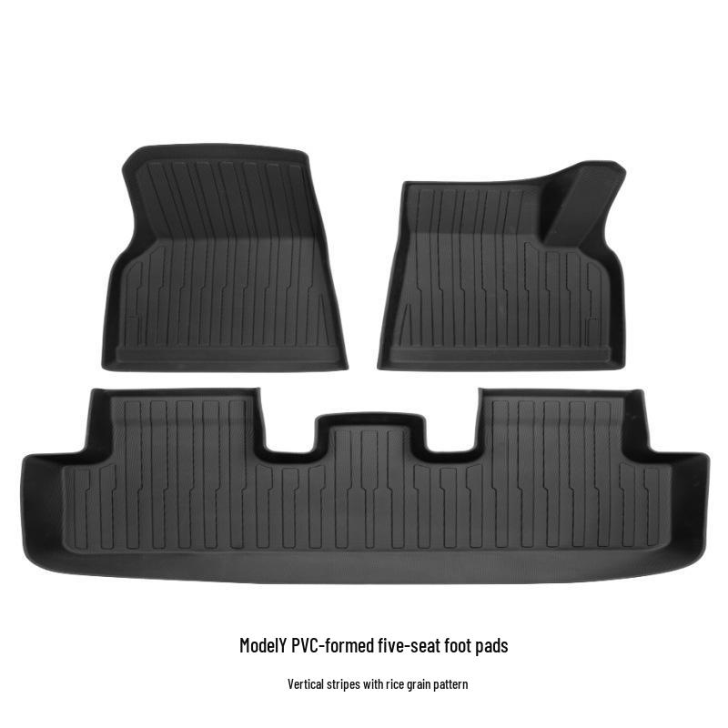 Tesla Model Y TPE Floor and Trunk Mats: Front, Rear, and Accessories for Car Interiors.