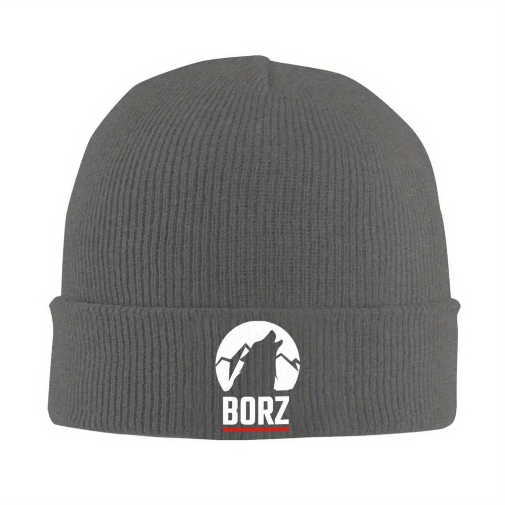 Chechen Borz Wolf Knitted Hats Autumn Winter Skullies Beanies Ski Coat of Arms Caps Unisex Acrylic Casual Bonnet