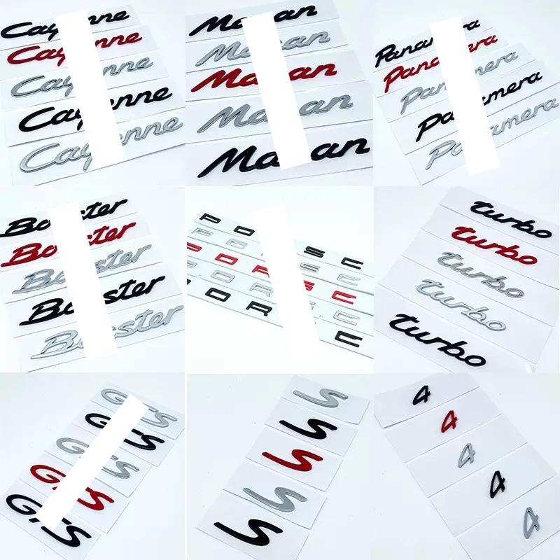 3D Car Letter Rear Trunk Logo Emblem Badge Auto Accessories T красный