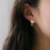 Lace Heart Ball Earrings (2colors)