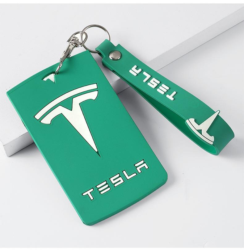 DHKOR1 For Tesla Model 3/y Car Key Card Holder Durable Silicone Protection Case Full Cover Wear Resistant Dust Proof Auto Accessories