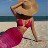 2026 Gradual Change Mesh Three-piece Beach Dress Sexy Bikini