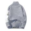 Men's Casual Color Block Knit Sweater Pullover Crew Neck Long Sleeve Comfortable Fit Soft Fabric
