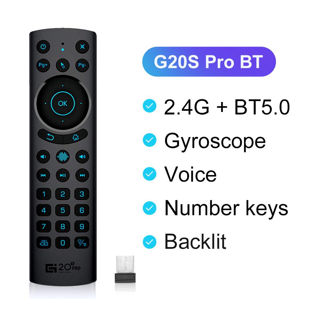 

Интеллектуальный пульт дистанционного управления с голосовым управлением серии G20S, беспроводная воздушная мышь 2.4G BT5.0, 6-осевой гироскоп, инфракрасное обучение, совместимо с Android TV Box G20S PRO BT
