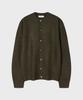 LEIRE Mild Cashmere-Like Round Cardigan [Khaki]