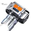 Outdoor LED Headlight 3 Modes Adjustable Life Waterproof Power Indicator Super Bright USB Rechargeable Fishing Riding Running Camping Headband Light