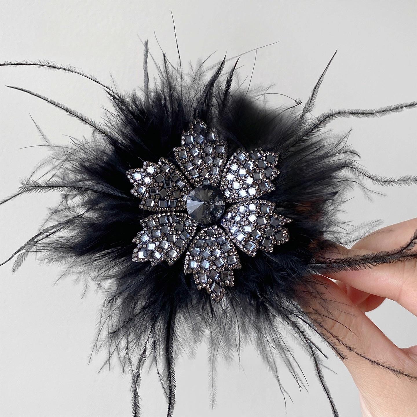 Exquisite Handmade Feather Snowflake Duckbill Hair Clip for Bangs and Flyaways