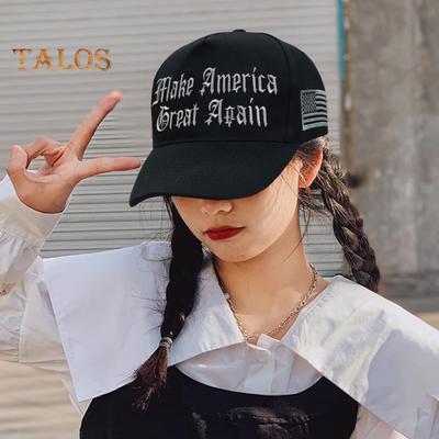 Trump Baseballpet MAGA Nooit Opgeven Amerikaanse Vlag Borduurwerk Lange Klep 2024 Presidentsverkiezingen Campagne Bijeenkomsten Feesten Unisex Pet