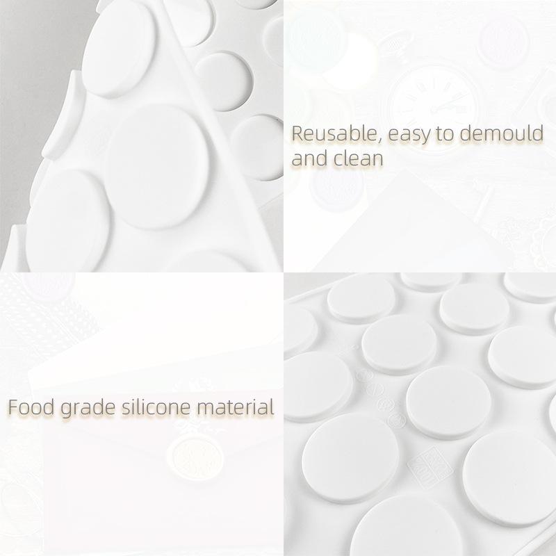 24-Loch-Werkzeug Silikonform Siegelwachs Siegelwachsform Silikonpad Matte Hilfskleber Harzform Stempel für Scrapbook SB044