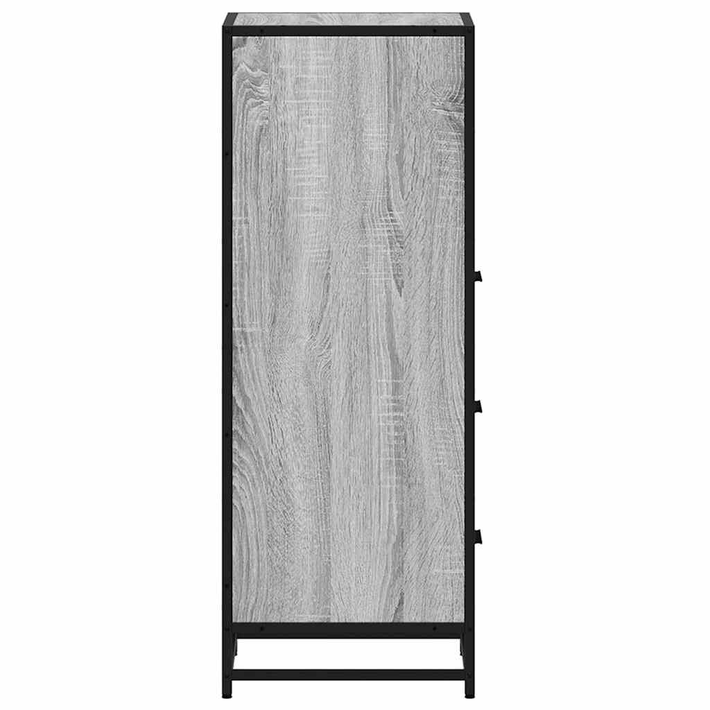Vidaxl Szafka Łazienkowa Sonoma Szara 35X37,5X100 Cm Drewno Klejone