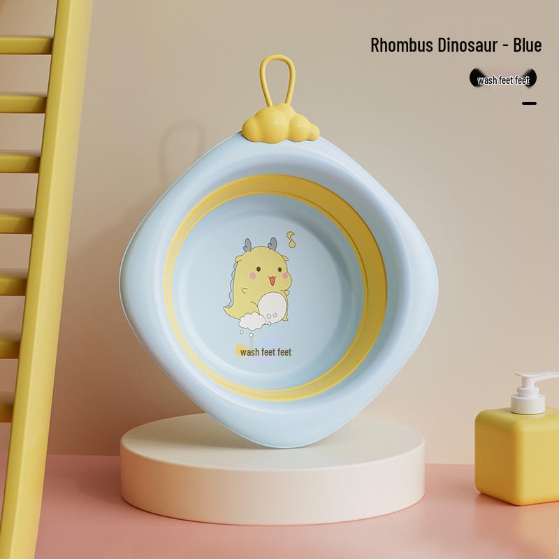 Newborn Portable Foldable Baby Washbasin - Thickened Plastic Infant Basin